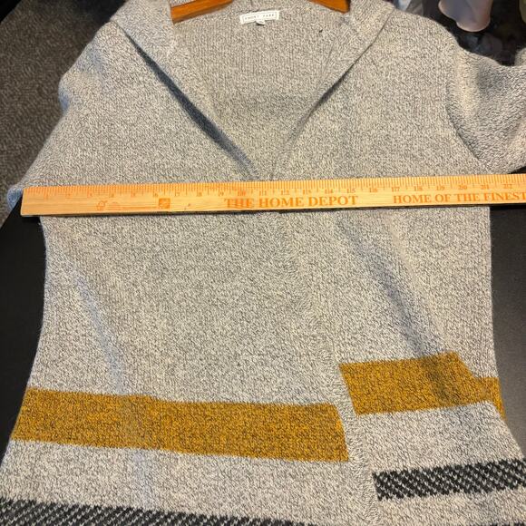 Emory Park Gray Hooded Long Sleeve Cardigan Sweater Size Medium Gray Gold - Picture 7 of 7